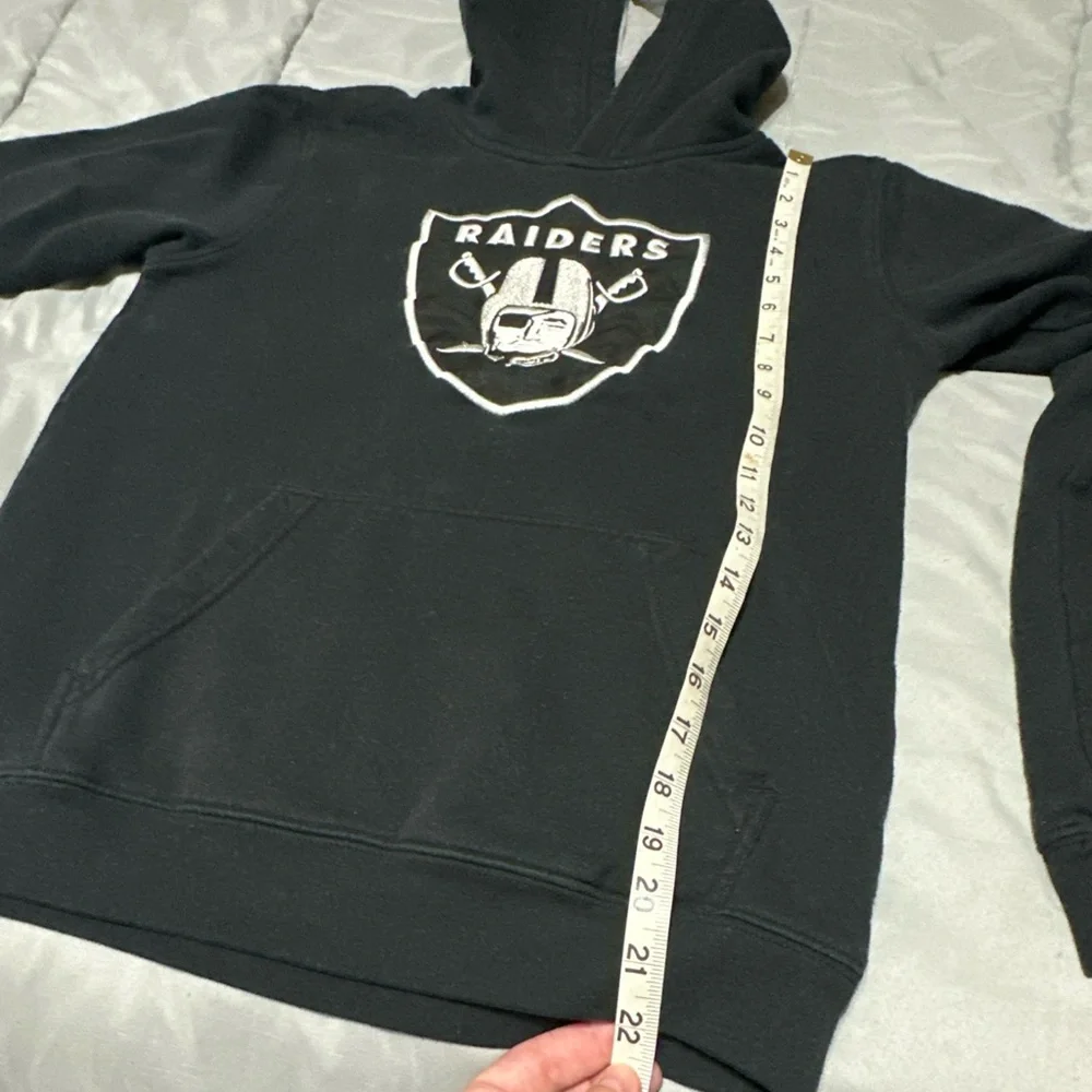 Team Apparel Youth Large Oakland Raiders NFL Hooded Sweatshirt Football Cozy
